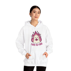 Funny Ghost This Is Fine Coffee Retro Hoodie