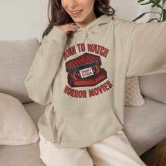 Funny Retro VHS Tape Coffin Born To Watch Horror Movies Hoodie