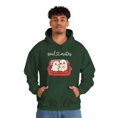 Cute Soul Mates Ghost Red Couch Retro Hoodie