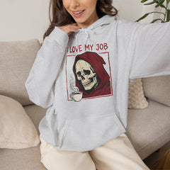 Sarcastic Grim Reaper Coffee Lover Retro Hoodie