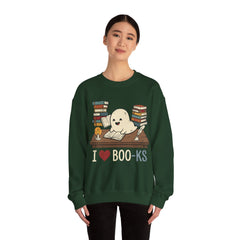 Funny Ghost Book Club I Love Books Retro Crewneck Sweatshirt
