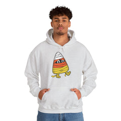 Funny Halloween Candy Corn Mummy Creeping Graphic Hoodie