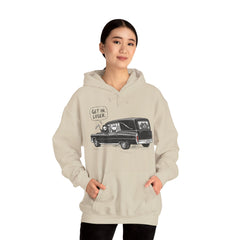 Funny Grim Reaper Hearse Get In Loser Retro Hoodie