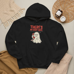 Funny Ghost There's No Body Here Phone Retro Hoodie