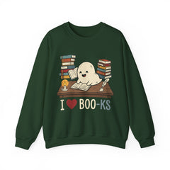 Funny Ghost Book Club I Love Books Retro Crewneck Sweatshirt