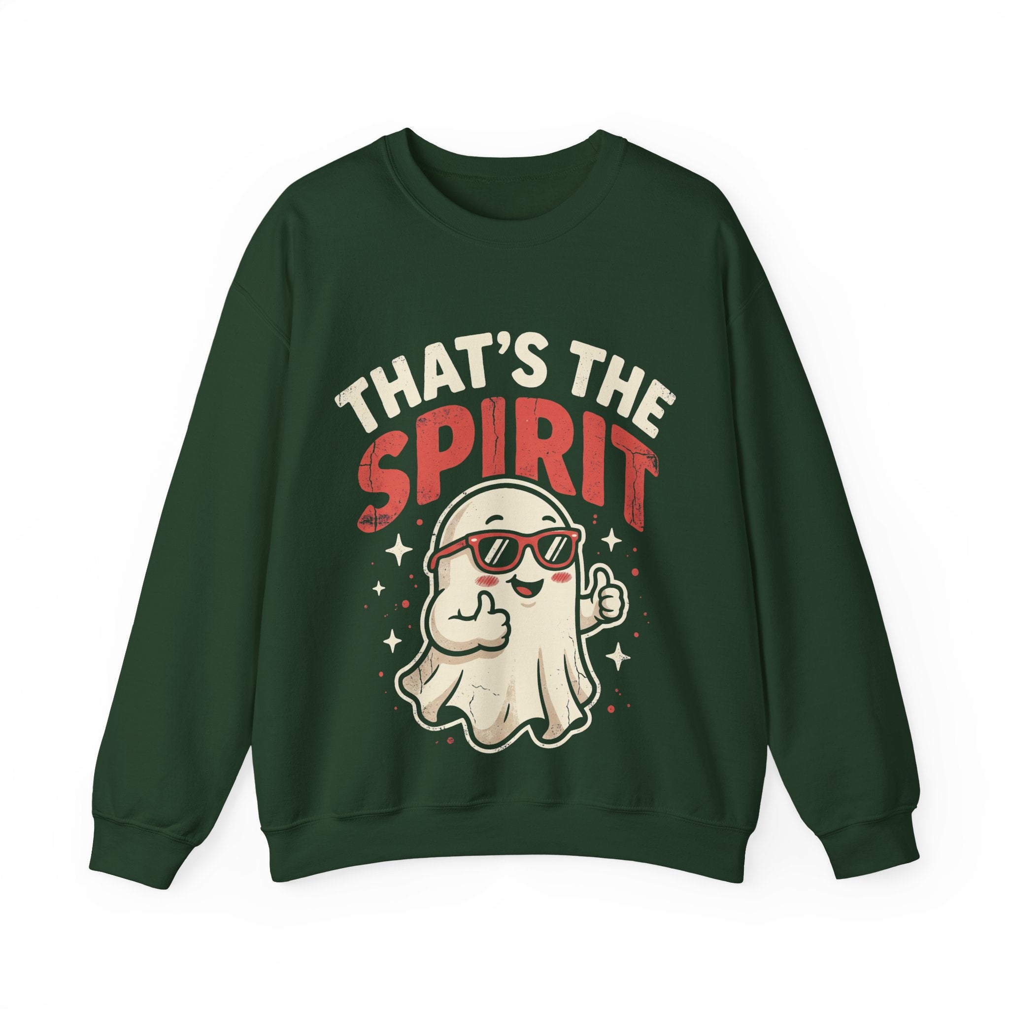 Funny Ghost That's The Spirit Retro Halloween Crewneck Sweatshirt