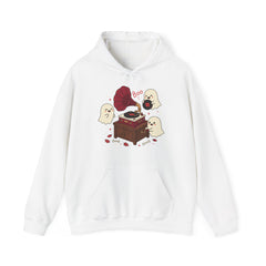 Funny Ghost Record Player Vinyl Gramophone Retro Hoodie