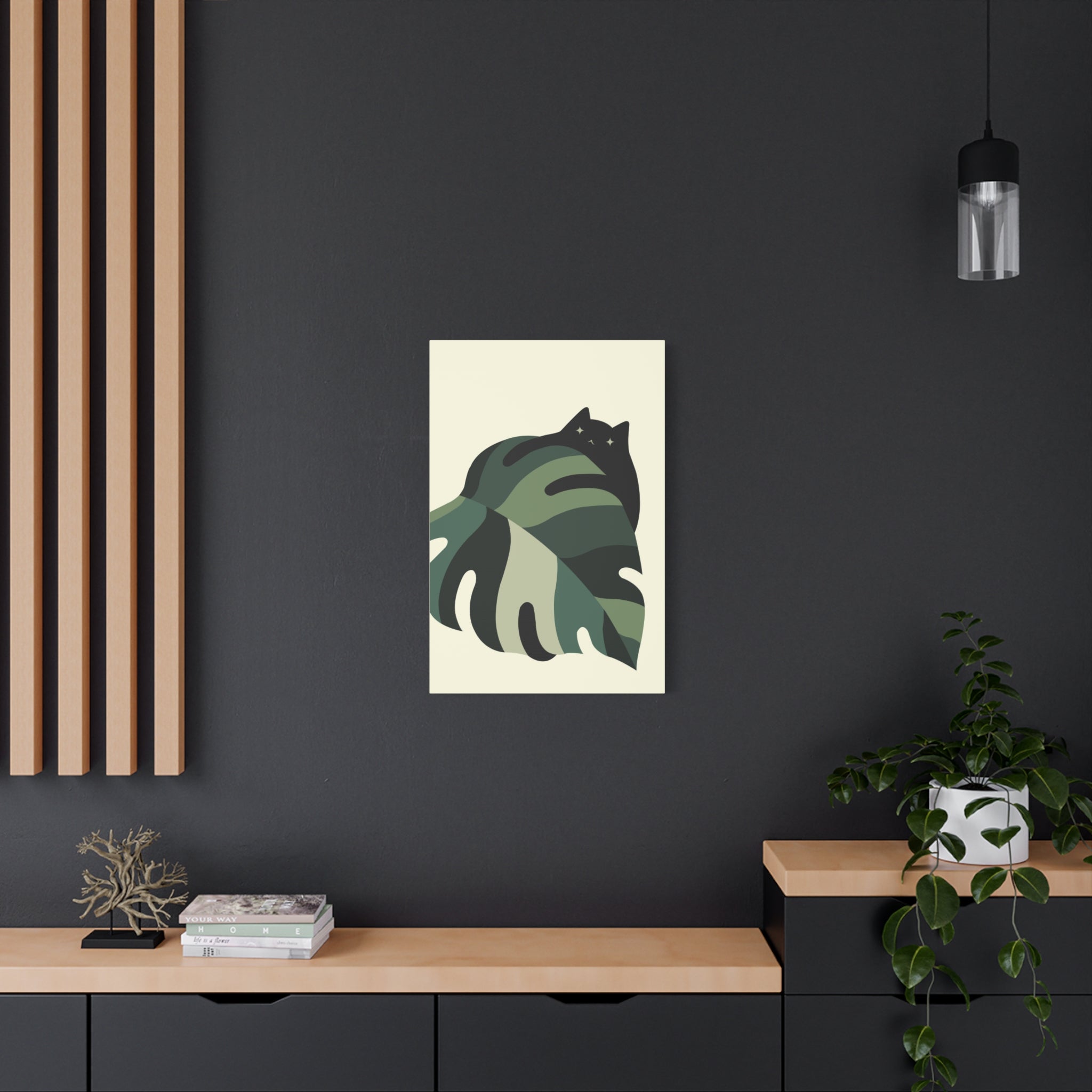 Cat and Plant 7 Canvas