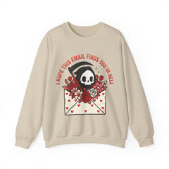 Funny Grim Reaper I Hope This Email Finds You In Hell Crewneck Sweatshirt