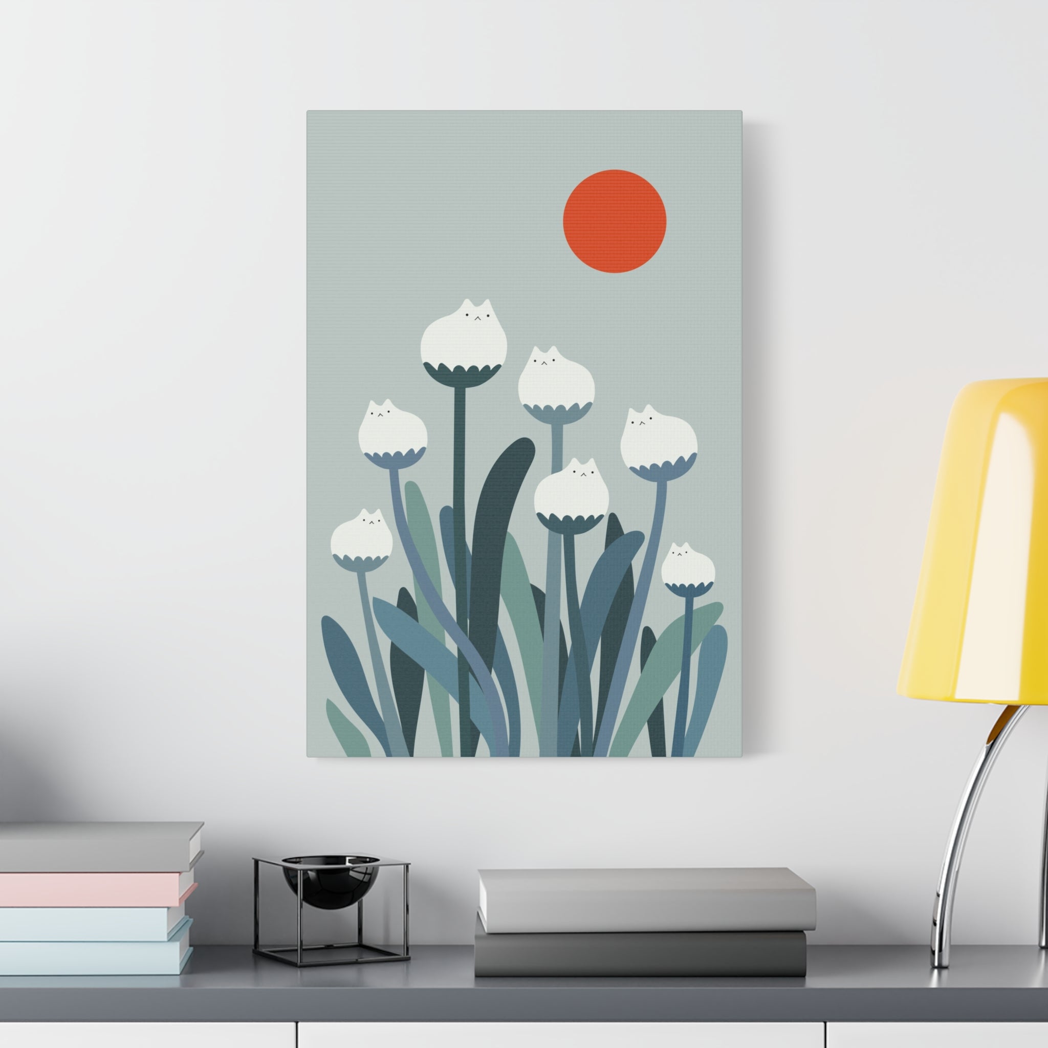 Cat and Plant 36 Canvas