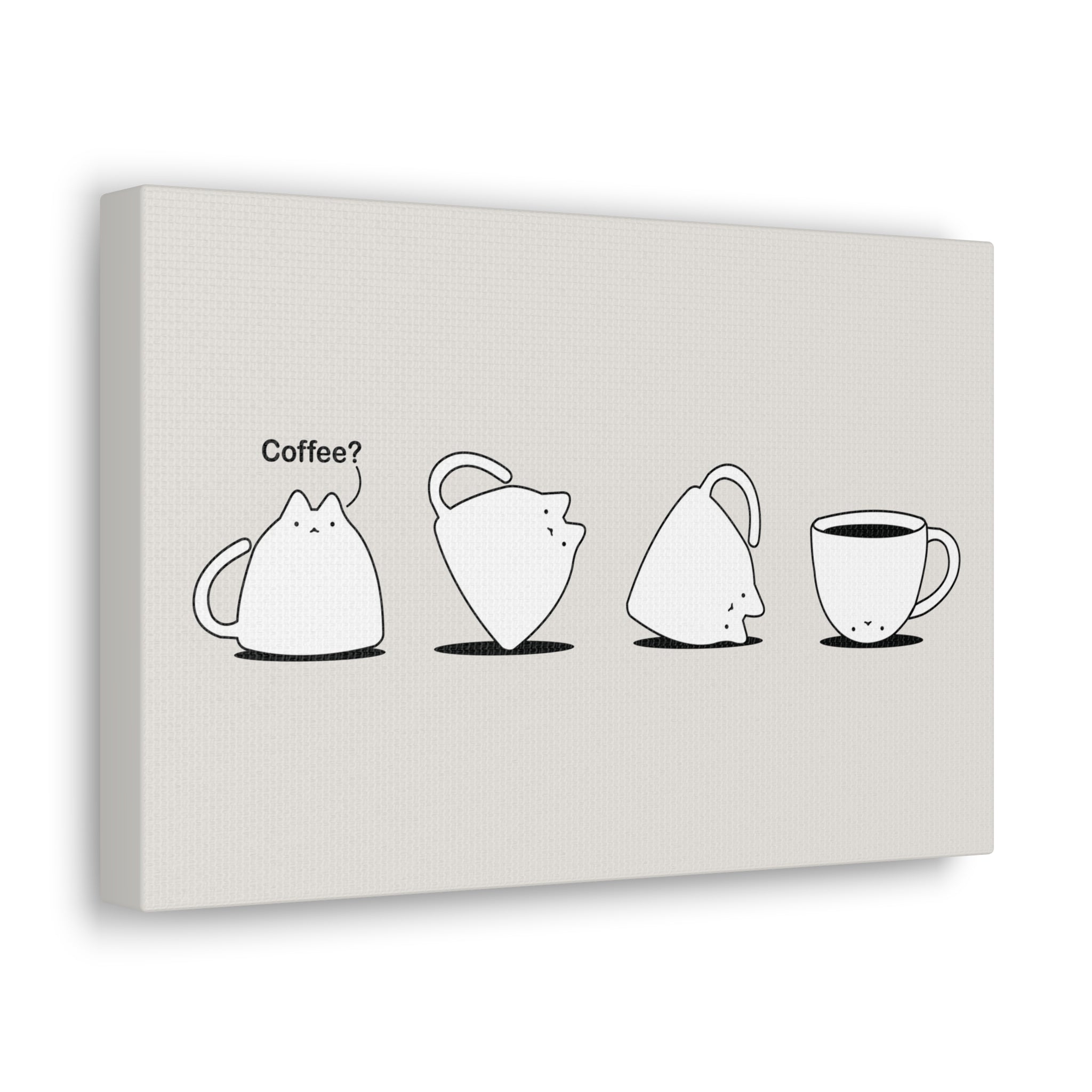 Cat Coffee Canvas