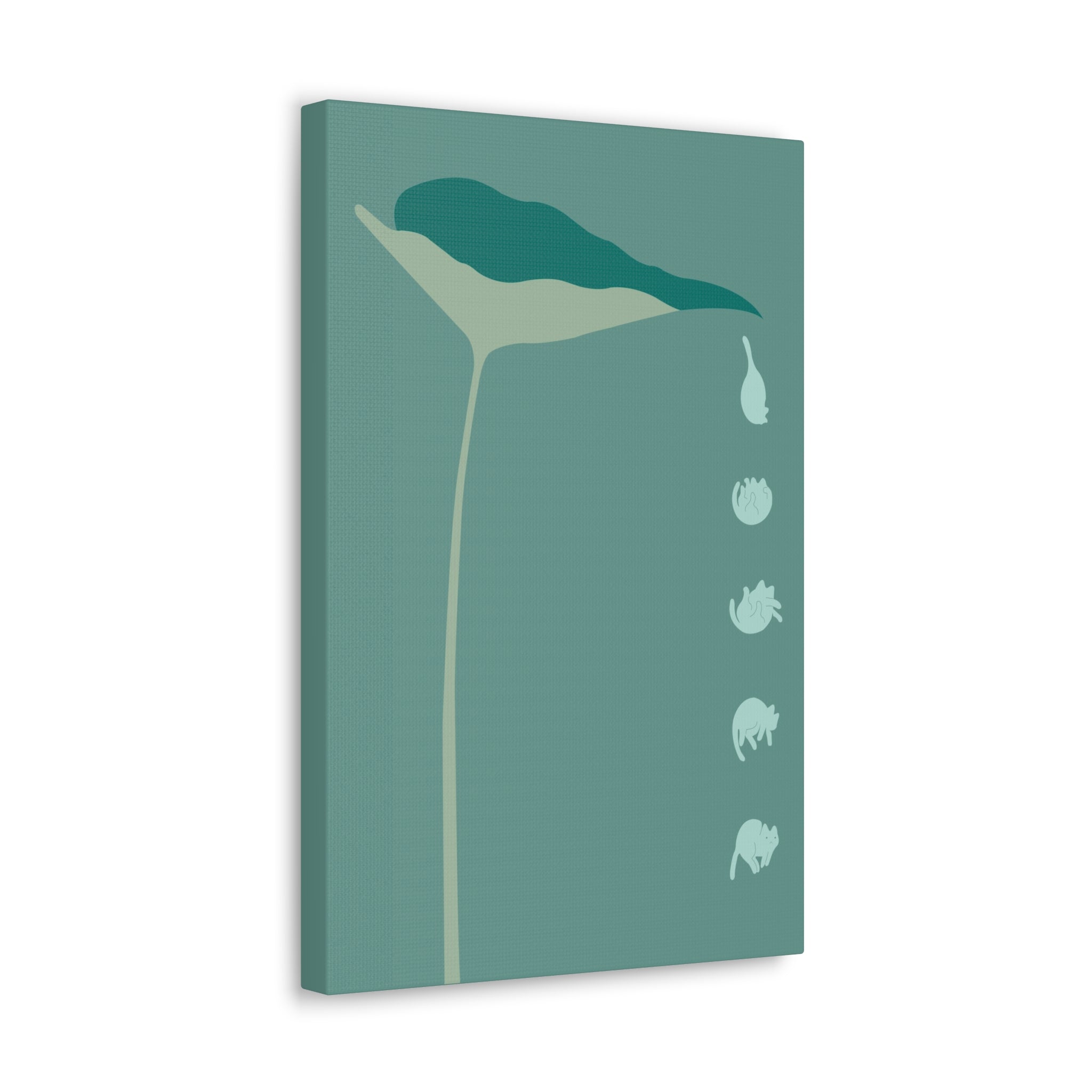 Cat and Plant 34 Canvas