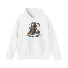 Funny Grim Reaper Read In Peace Book Cat Hoodie