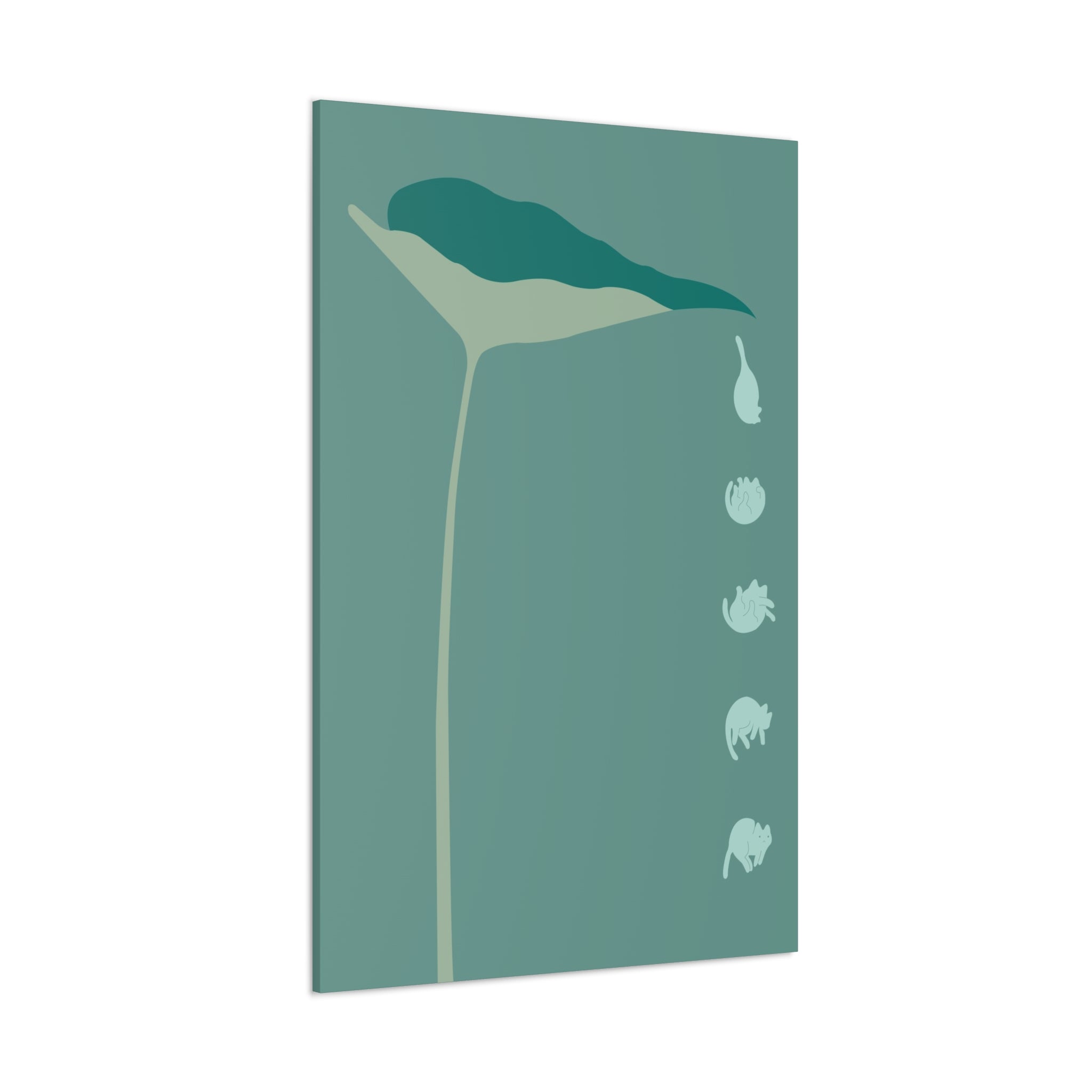 Cat and Plant 34 Canvas