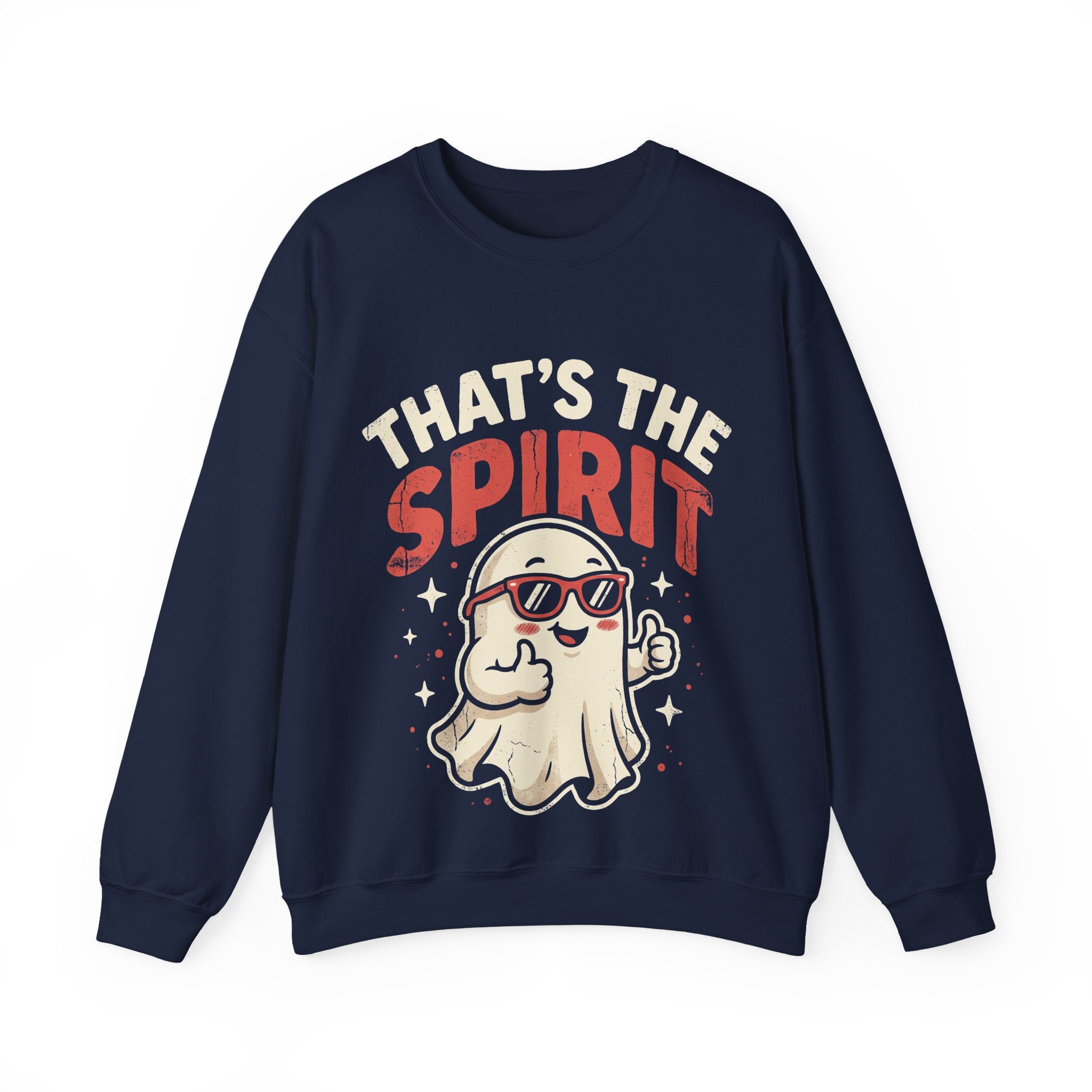 Funny Ghost That's The Spirit Retro Halloween Crewneck Sweatshirt