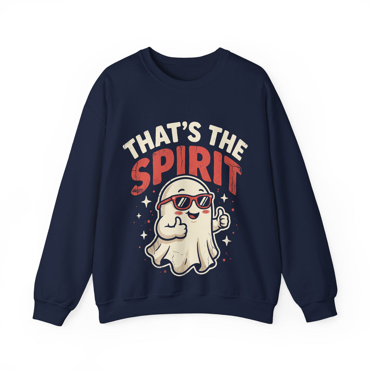 Funny Ghost That's The Spirit Retro Halloween Crewneck Sweatshirt