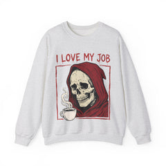 Sarcastic Grim Reaper Coffee Lover Retro Crewneck Sweatshirt