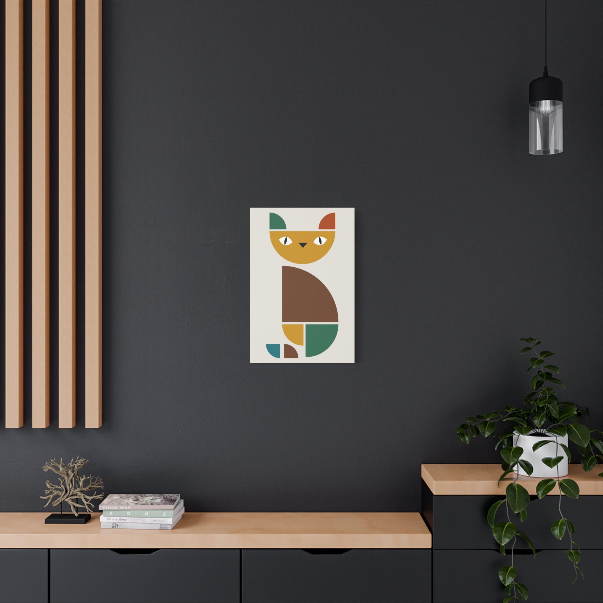 Cat Abstract Art Canvas