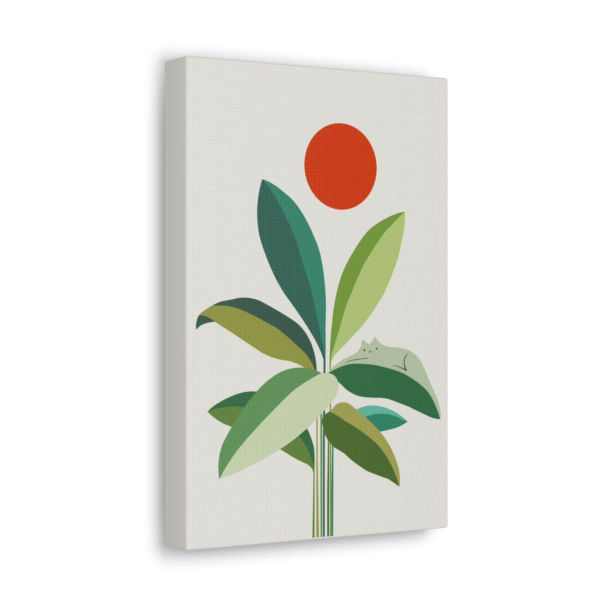 Banana Leaves Cat 2 Canvas