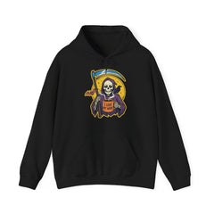 Funny Grim Reaper I Love My Work Coffee Retro Hoodie
