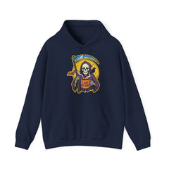 Funny Grim Reaper I Love My Work Coffee Retro Hoodie