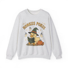 Honkus Pokus Funny Witch Duck Retro Halloween Crewneck Sweatshirt