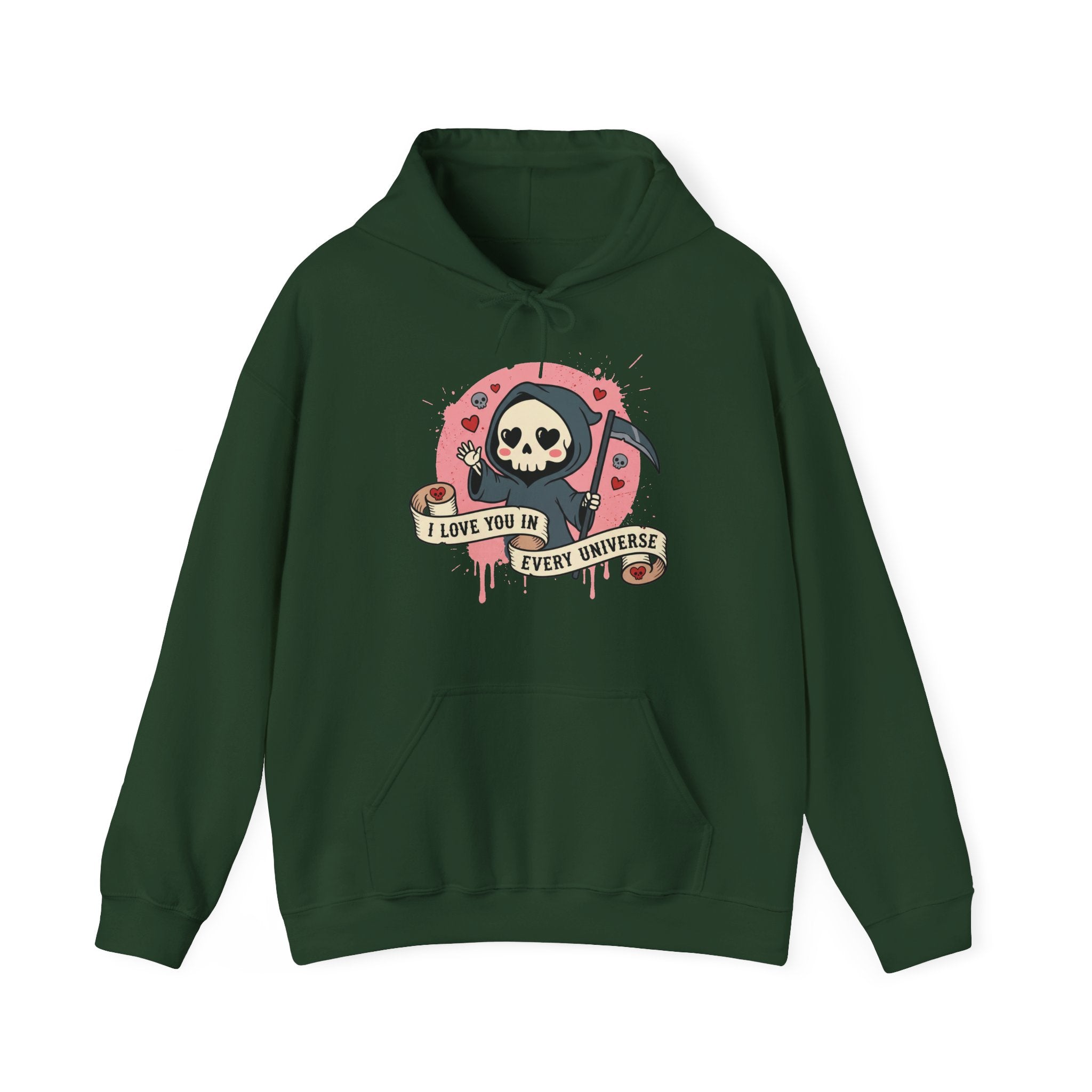 Funny Grim Reaper I Love You In Every Universe Retro Hoodie