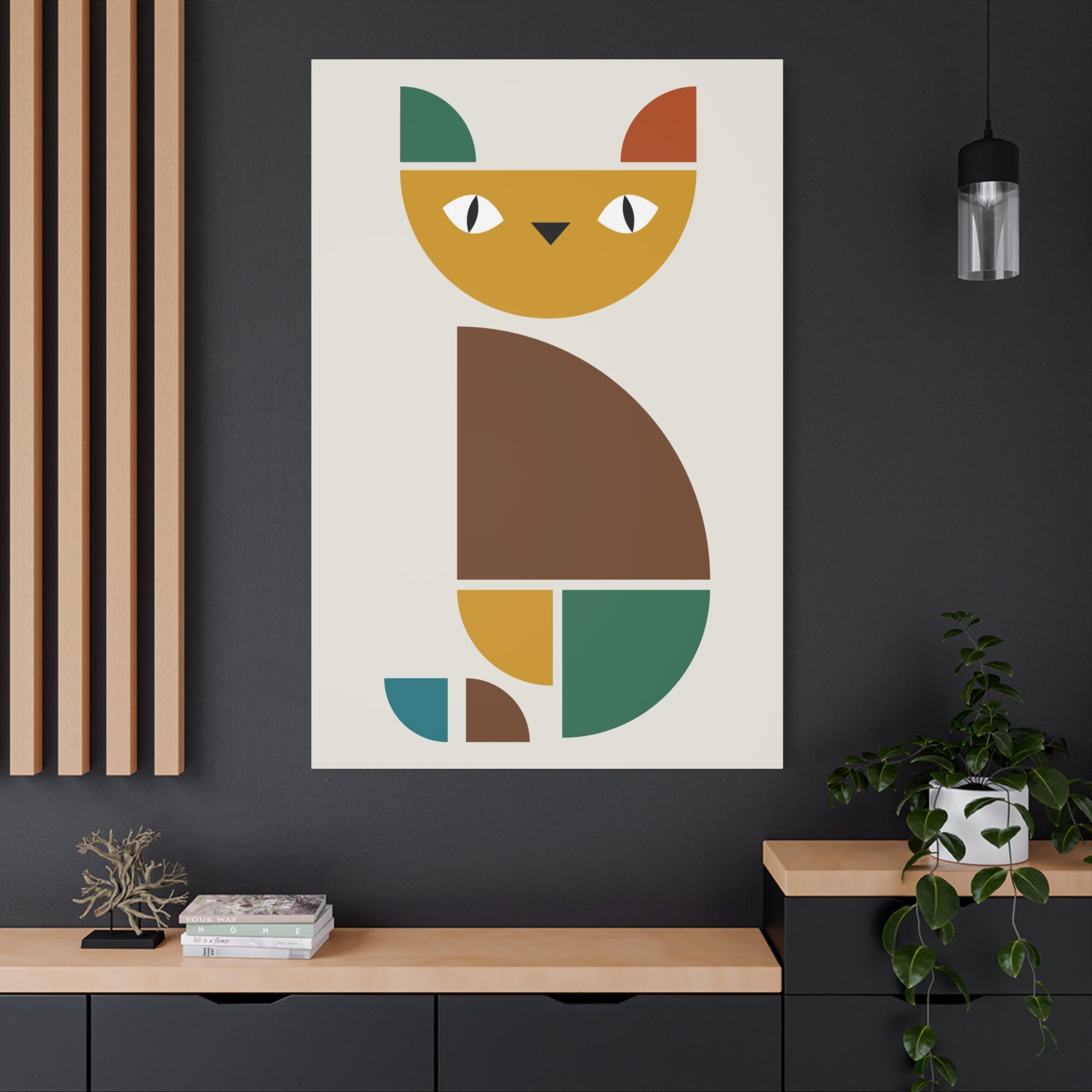 Cat Abstract Art Canvas
