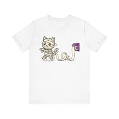 Funny Toilet Paper Mummy Cat Halloween T-Shirt