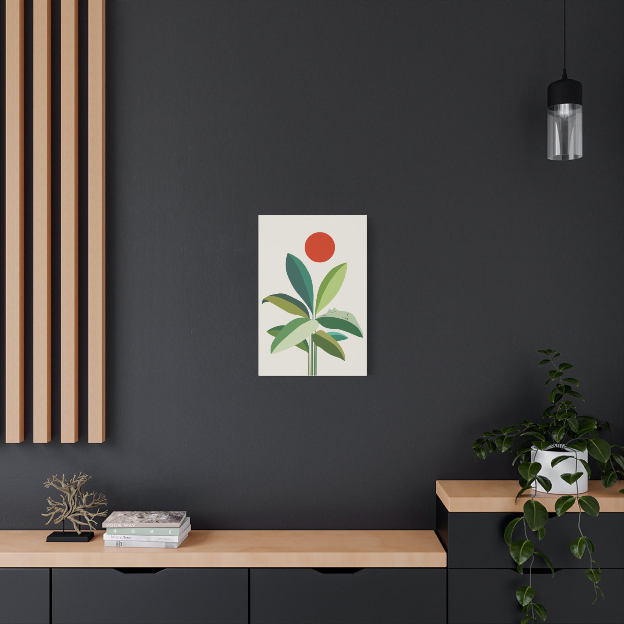 Banana Leaves Cat 2 Canvas