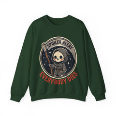 Funny Grim Reaper Spoiler Alert Everybody Dies Crewneck Sweatshirt