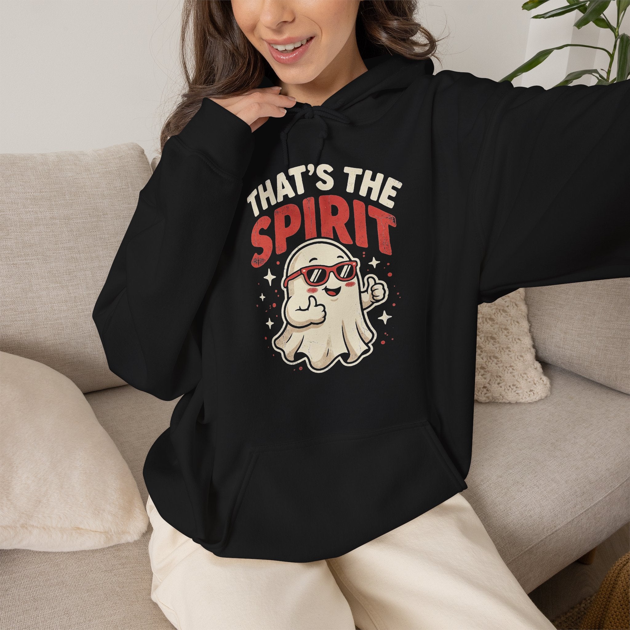 Funny Ghost That's The Spirit Retro Halloween Hoodie