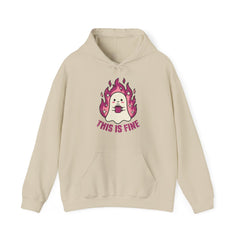 Funny Ghost This Is Fine Coffee Retro Hoodie