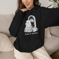 Funny Ghost Read In Peace Tombstone Halloween Hoodie