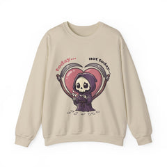 Funny Grim Reaper Today Not Today Daisy Plucking Crewneck Sweatshirt