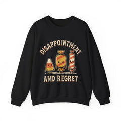 Funny Retro Halloween Candy Disappointment And Regret Crewneck Sweatshirt