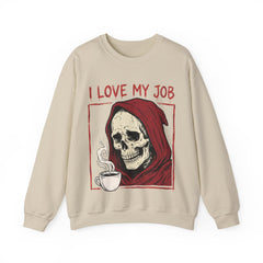 Sarcastic Grim Reaper Coffee Lover Retro Crewneck Sweatshirt