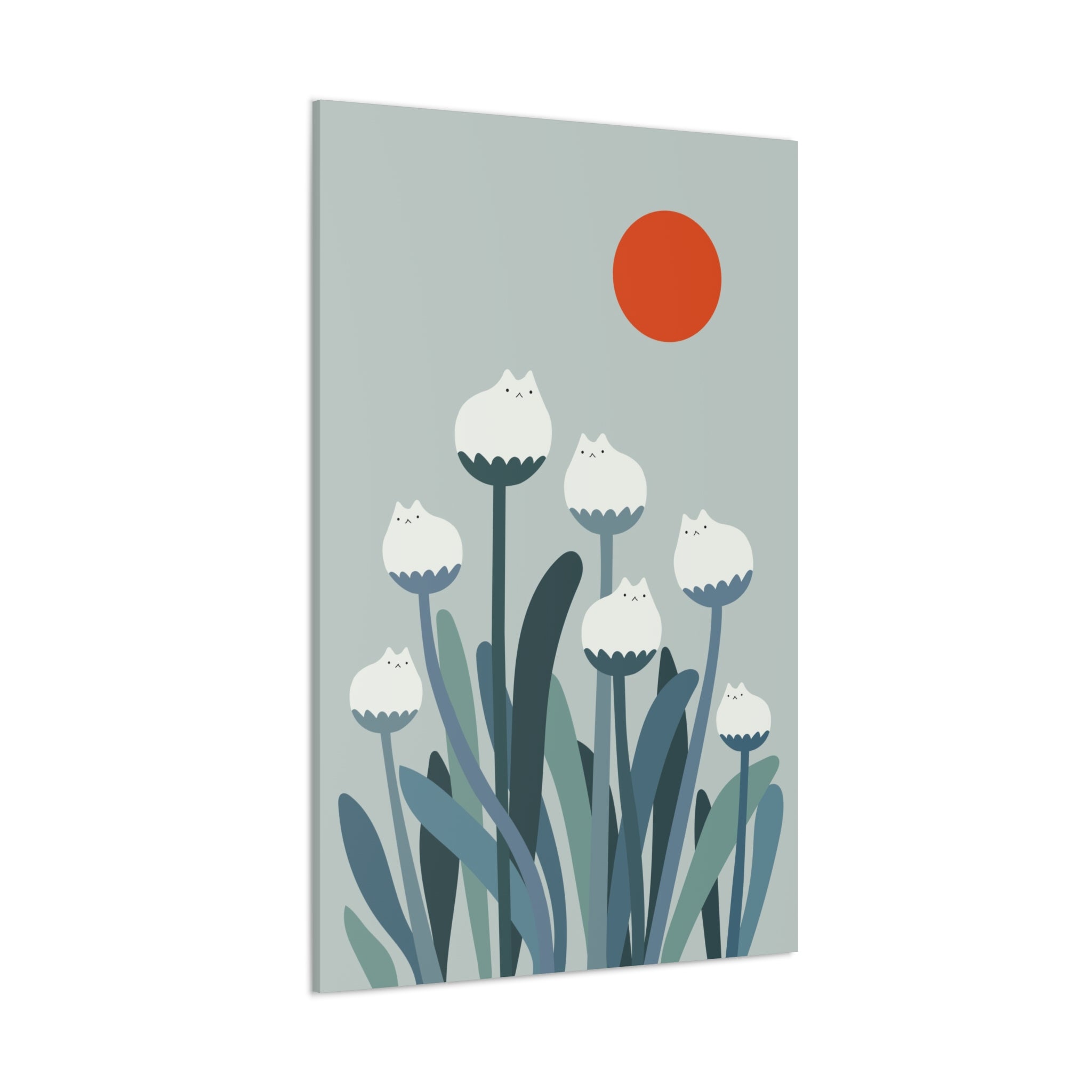 Cat and Plant 36 Canvas
