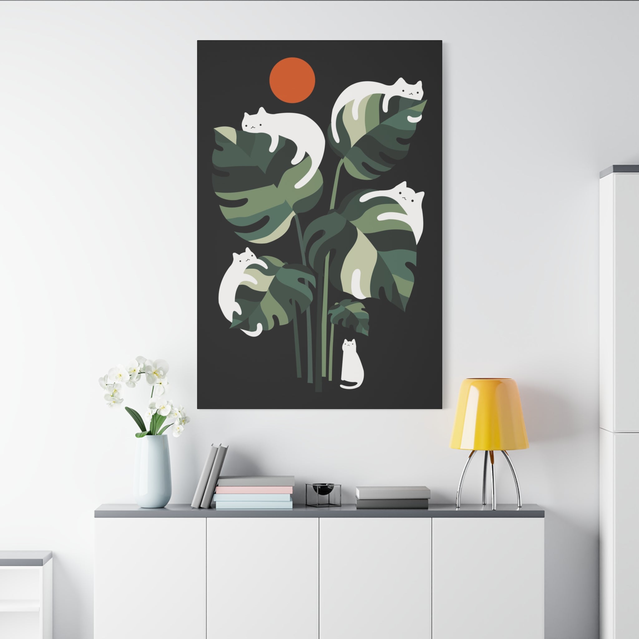 Cat and Plant 20 Canvas