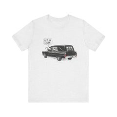 Funny Grim Reaper Hearse Get In Loser Retro T-Shirt