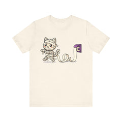 Funny Toilet Paper Mummy Cat Halloween T-Shirt