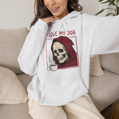 Sarcastic Grim Reaper Coffee Lover Retro Hoodie