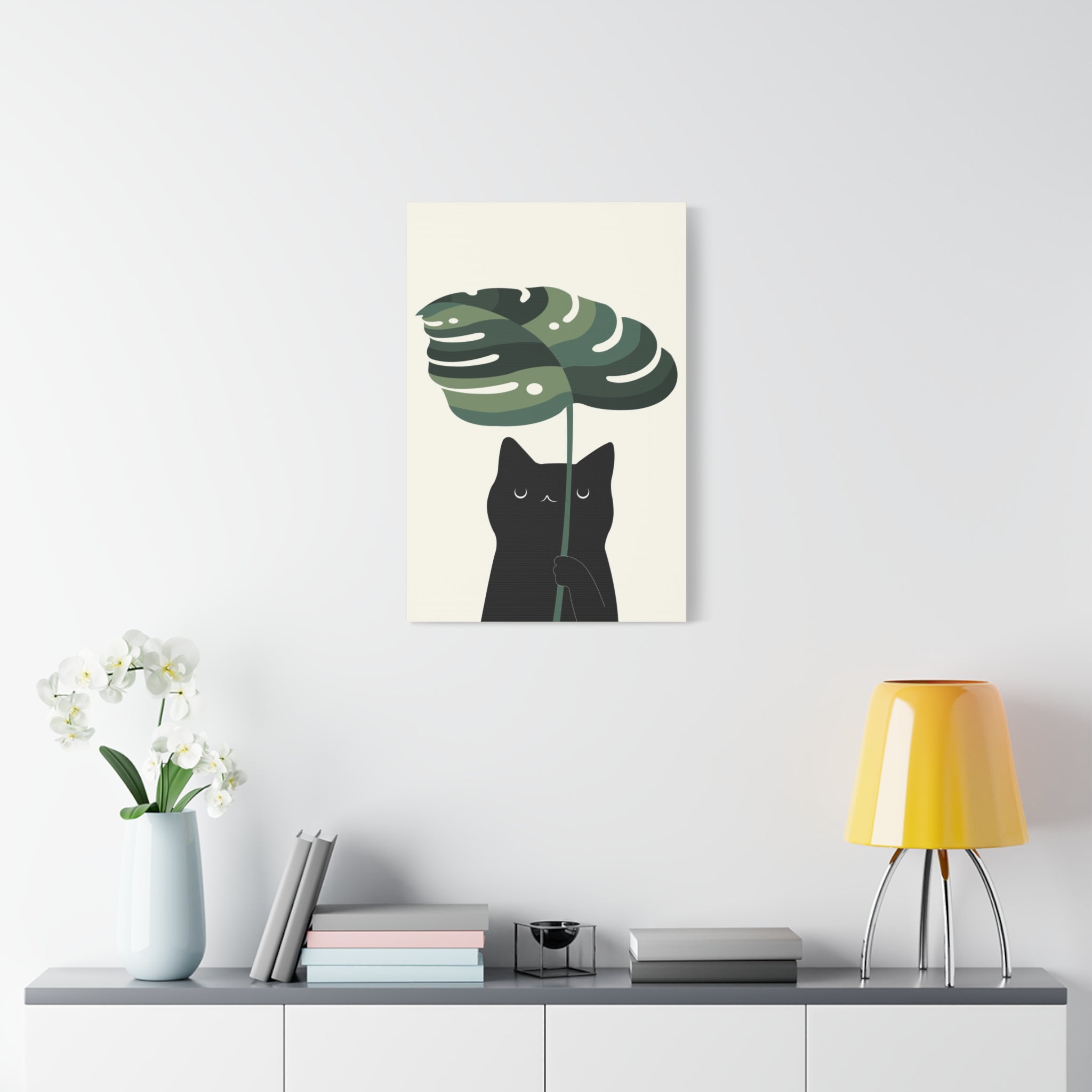 Cat and Plant 9 Canvas