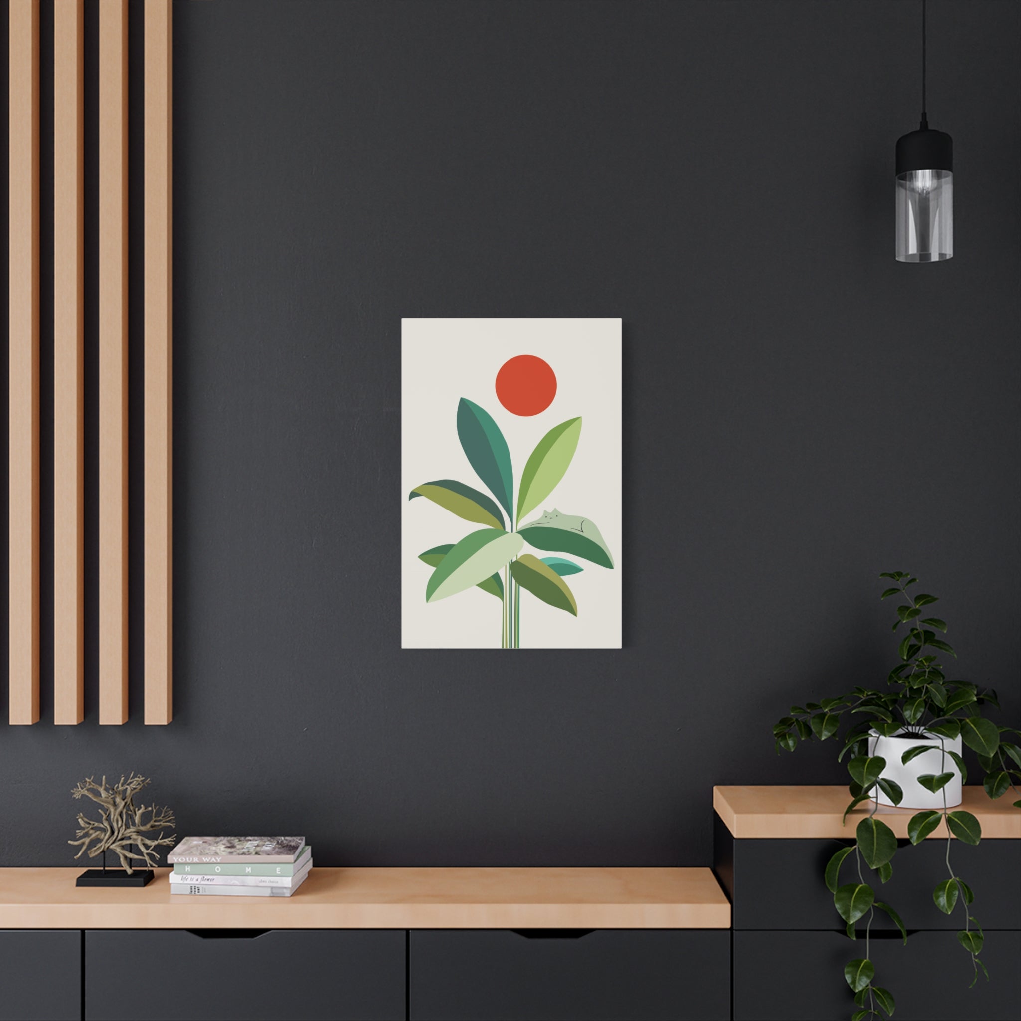 Banana Leaves Cat 2 Canvas