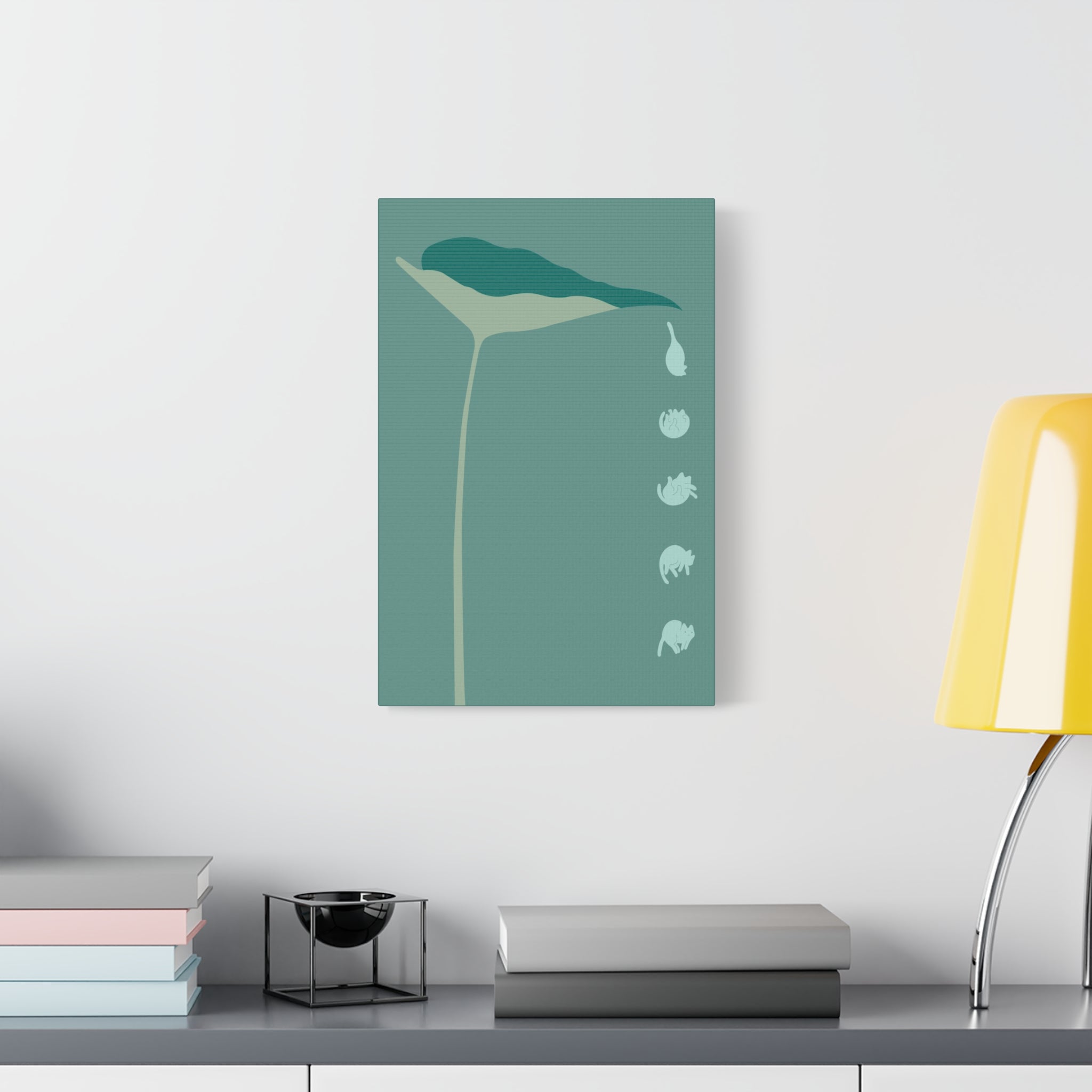 Cat and Plant 34 Canvas