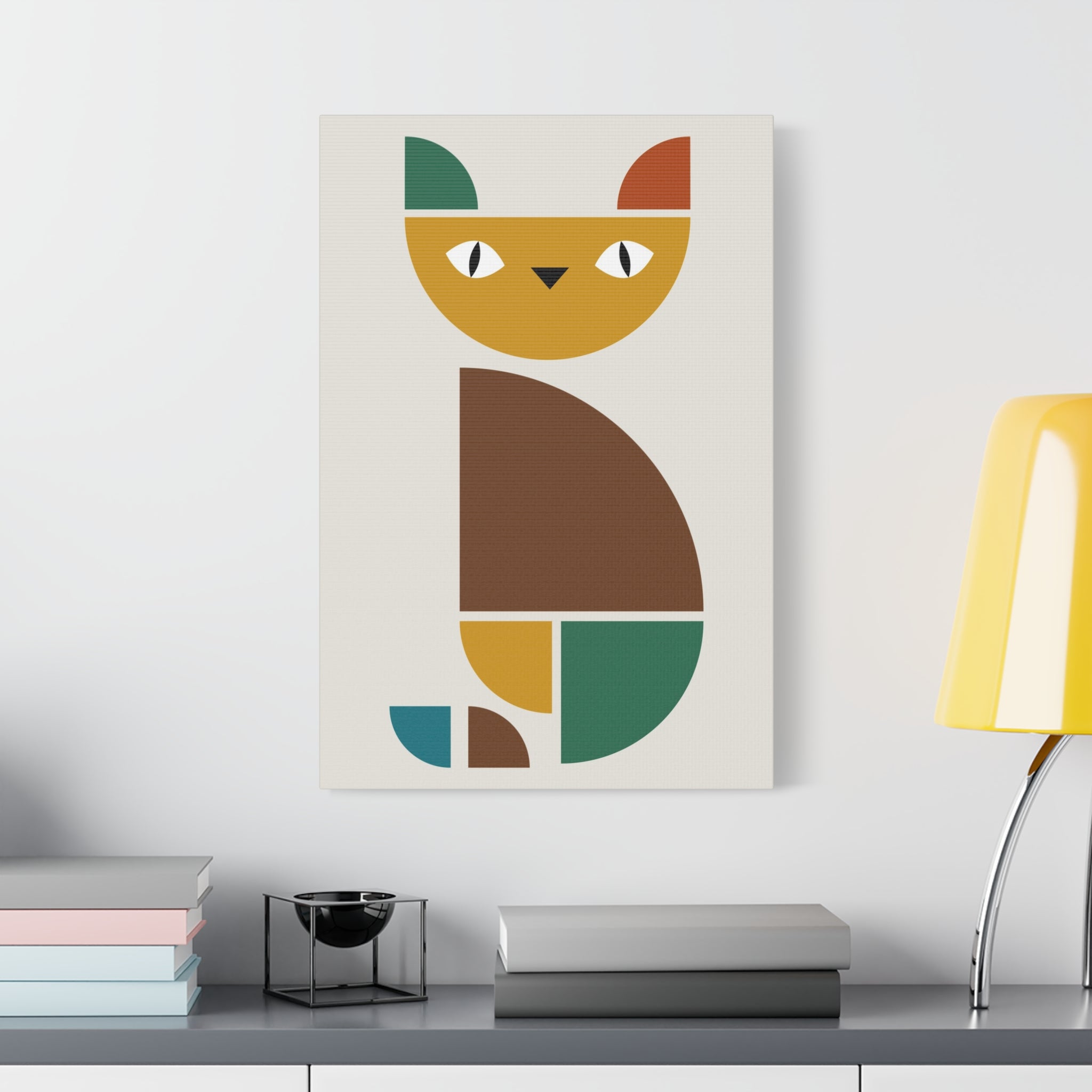 Cat Abstract Art Canvas