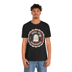 Funny Ghost Seal Of Disapproval Retro Badge T-Shirt