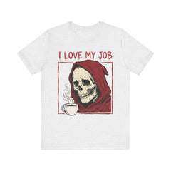 Sarcastic Grim Reaper Coffee Lover Retro T-Shirt