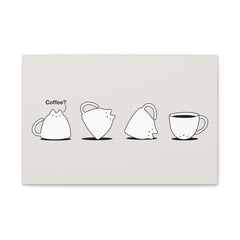 Cat Coffee Canvas