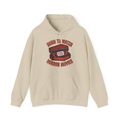 Funny Retro VHS Tape Coffin Born To Watch Horror Movies Hoodie